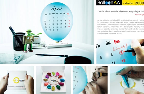 balloon calendar