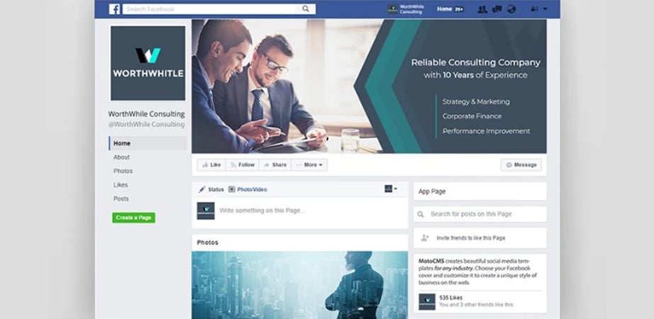 consulting facebook cover page images free