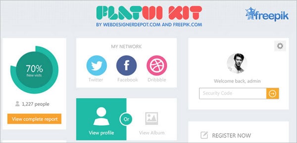 Free Flat UI Kit