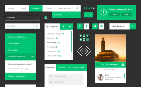 Free Flat UI Kit