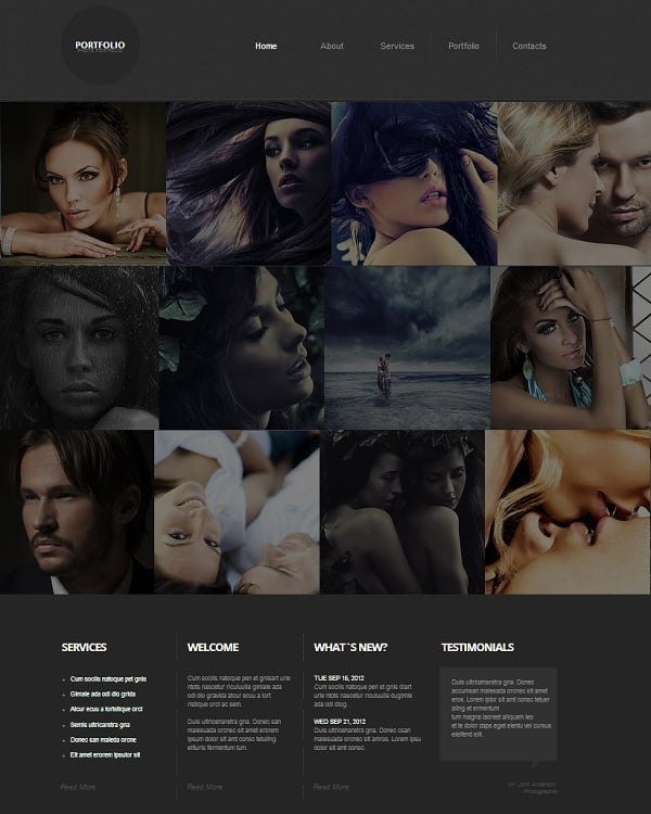 Grid Portfolio Website Template