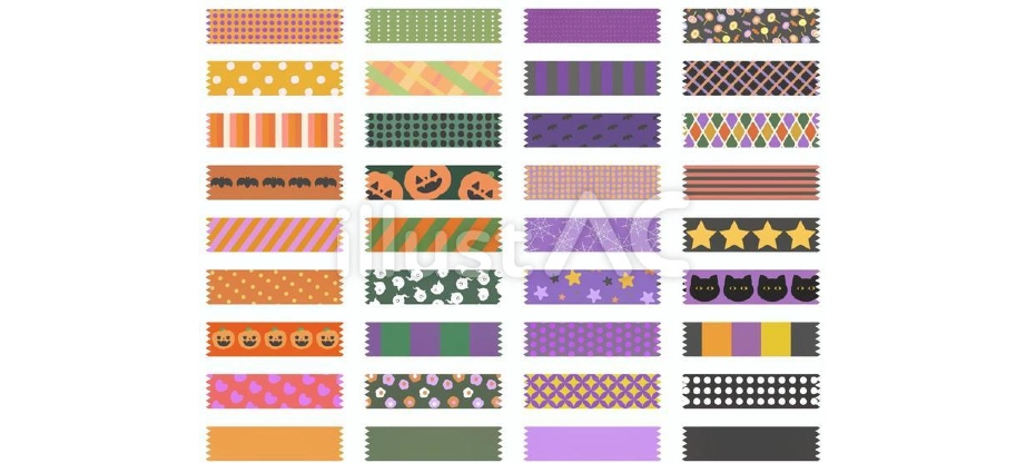 Halloween masking tape zigzag cut