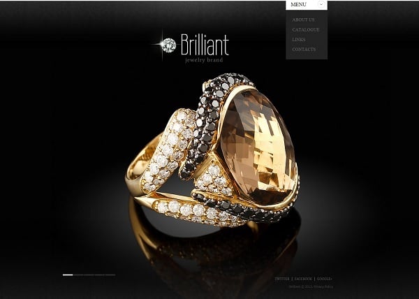 Jewelry Website Design in Black