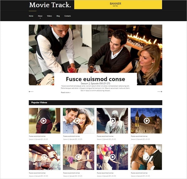 Template for Movie Studio Website