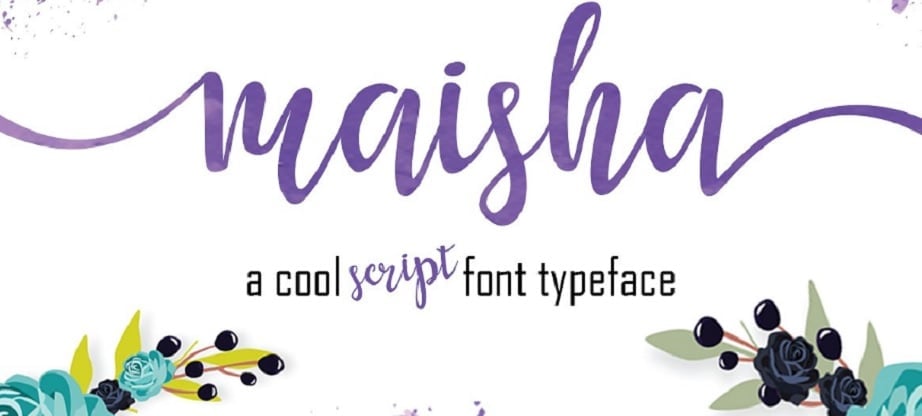 Maisha handwritten fonts 2017