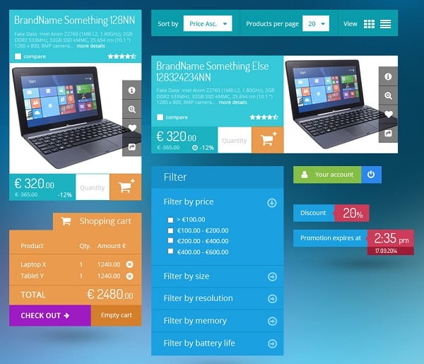 E-Commerce Metro UI Kit
