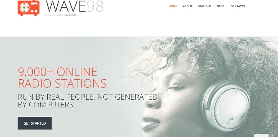  Radio Media Responsive radio website design