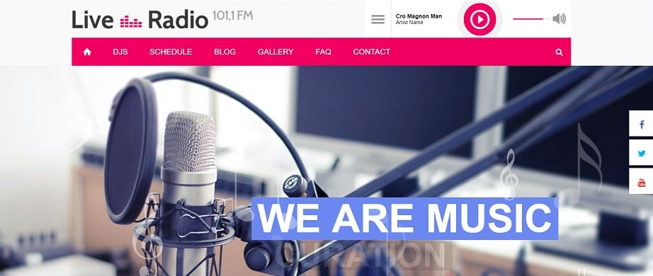 radio website design for reserved radio station