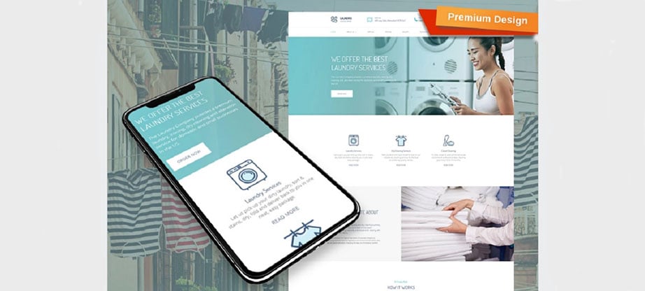 Laundris Responsive Website Template