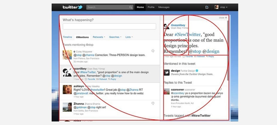 rule of thirds web design twitter ratio