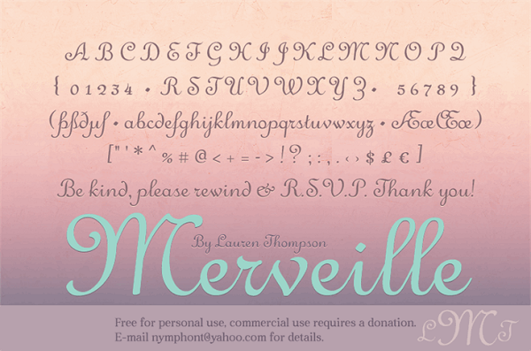 Valentines Day freebies - Merveille Font