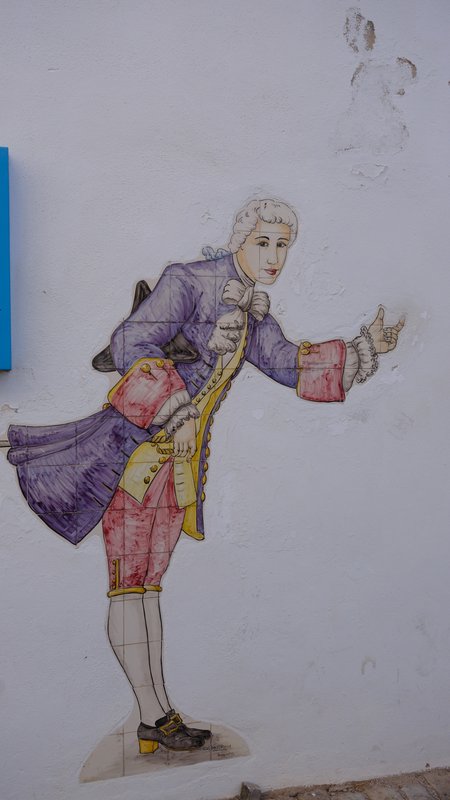 Painted on a white wall